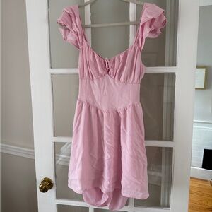 Hollister Flutter Sleeve V-Waist Mini Dress Romper